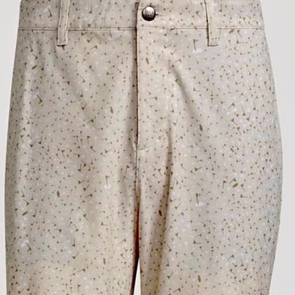 NEW Men ADIDAS Ultimate 365 Flag Print Golf Short HA9126 Clear Brown Hemp 10”